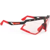 Rudy Project Defender Glasses - Photochromic Lens - Black Matte/Bumpers Red Fluo - ImpactX 2red