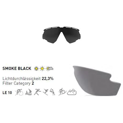 Rudy Project Defender RP Optics Replacement Lenses - Smoke Black