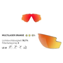 Rudy Project Defender Polar 3FX Replacement Lenses - Multilaser Orange