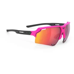 Rudy Project Deltabeat Glasses - Pink Fluo / Black (Matte)/Multilaser Red
