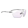 Rudy Project Magnus Glasses - Photochromic Lens - White Gloss/ImpactX 2 Laser Purple