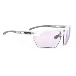 Rudy Project Magnus Glasses - Photochromic Lens - White Gloss/ImpactX 2 Laser Purple