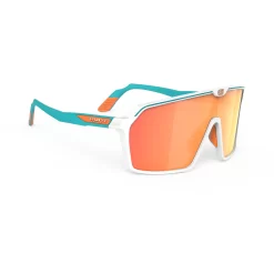 Rudy Project Spinshield Glasses - White/Water (Matte)/Multilaser Orange